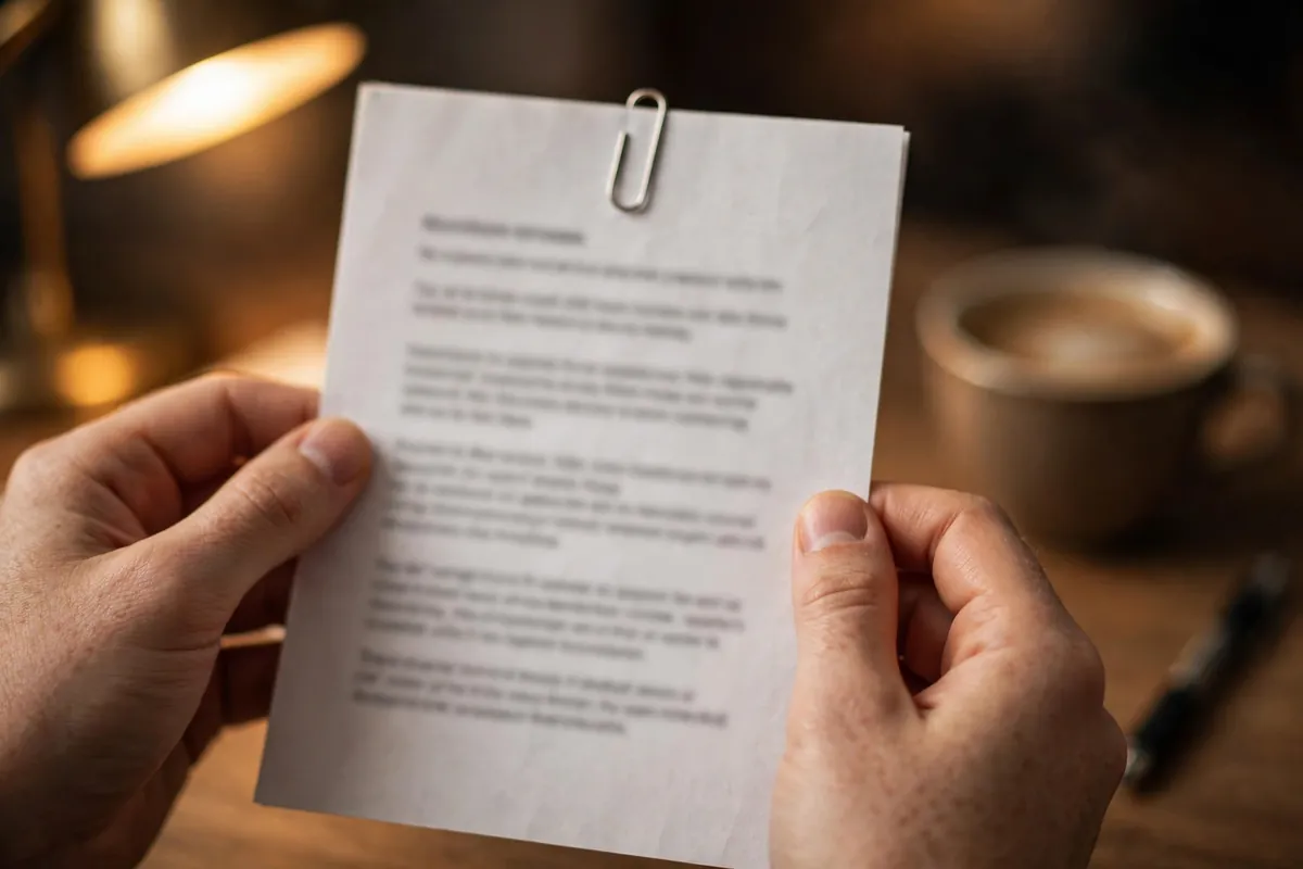 convert Airtel Payments Bank PDF for Xero — hands holding a printed statement in warm lamplight
