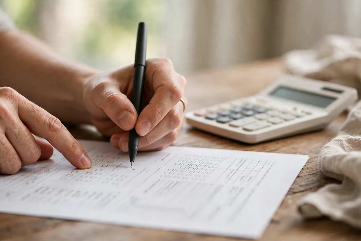 import AMEX UK statement PDF to Xero — hands reconciling statement with pen