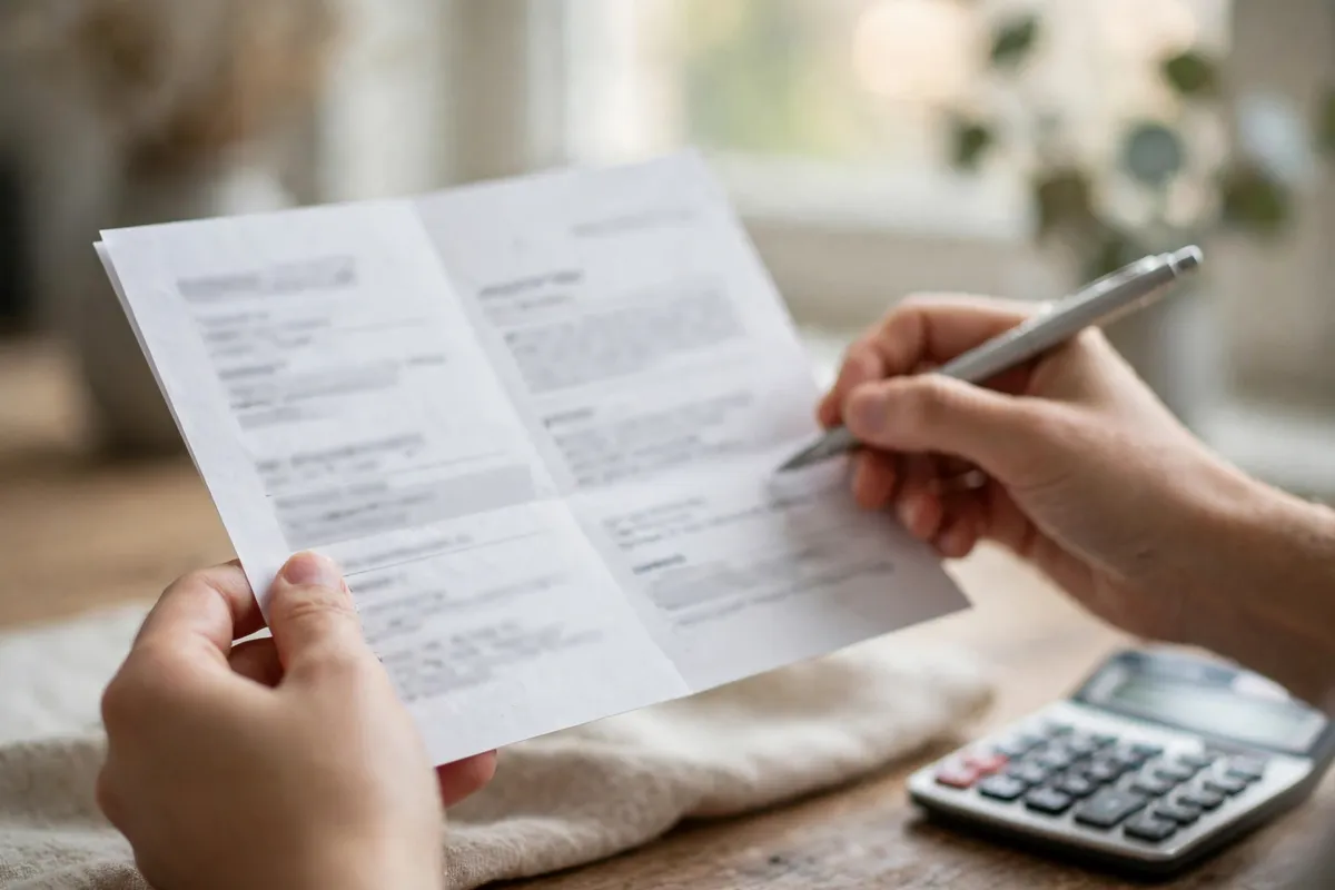 AMEX Middle East locked PDF to Excel — person reviewing a monthly statement at home