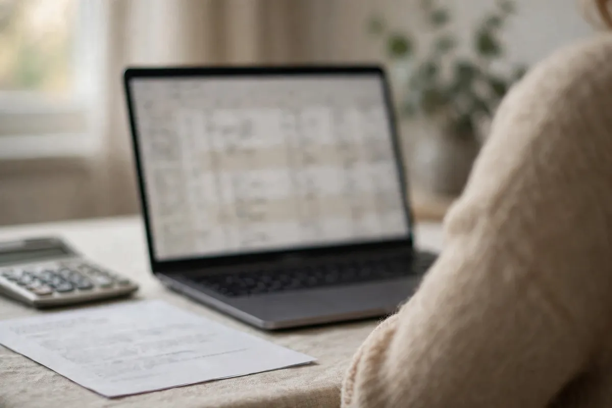 Attijariwafa Bank statement to Excel — laptop spreadsheet with monthly transactions on screen
