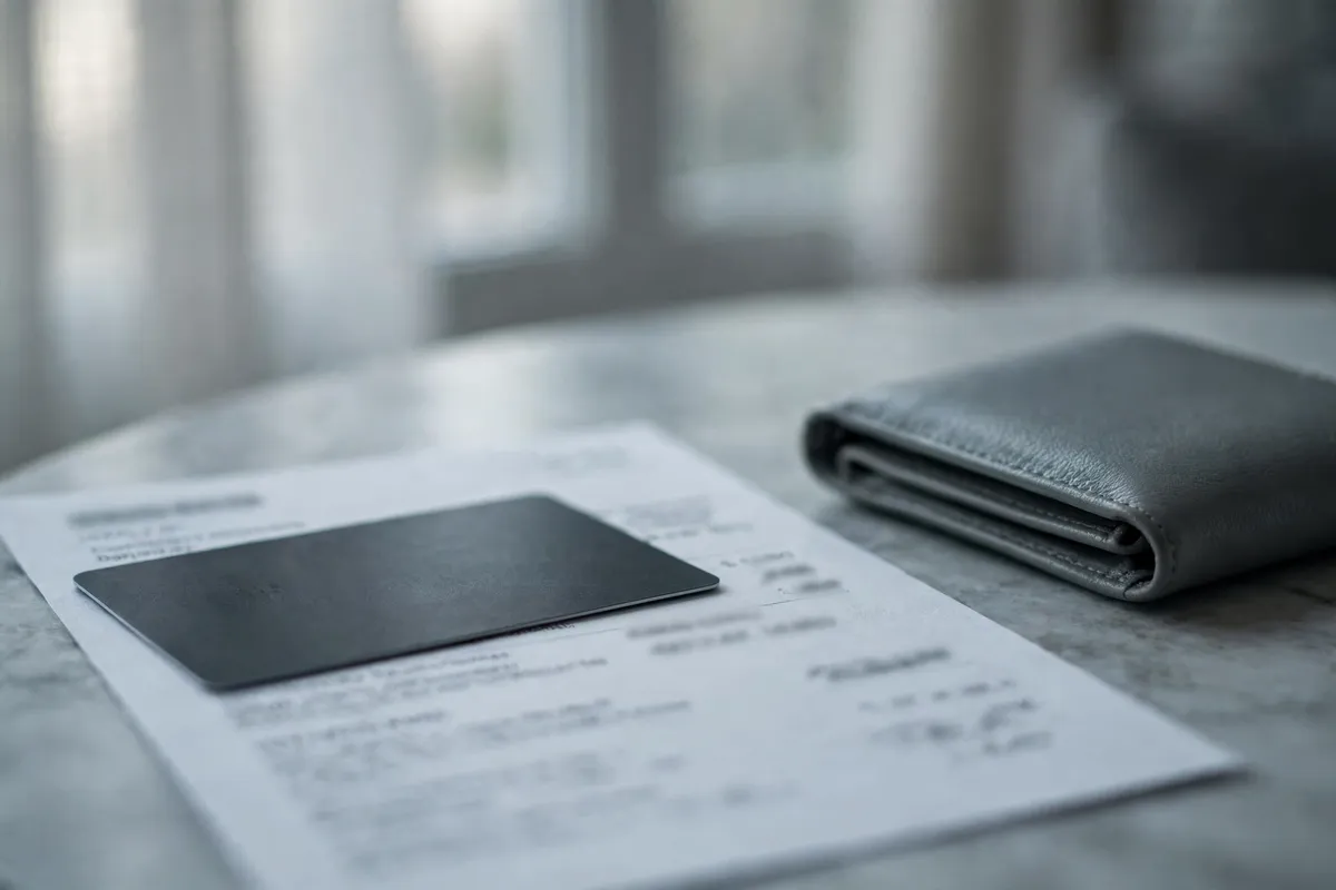convert Axess bank statement PDF to Excel — credit cards and paper statement on table