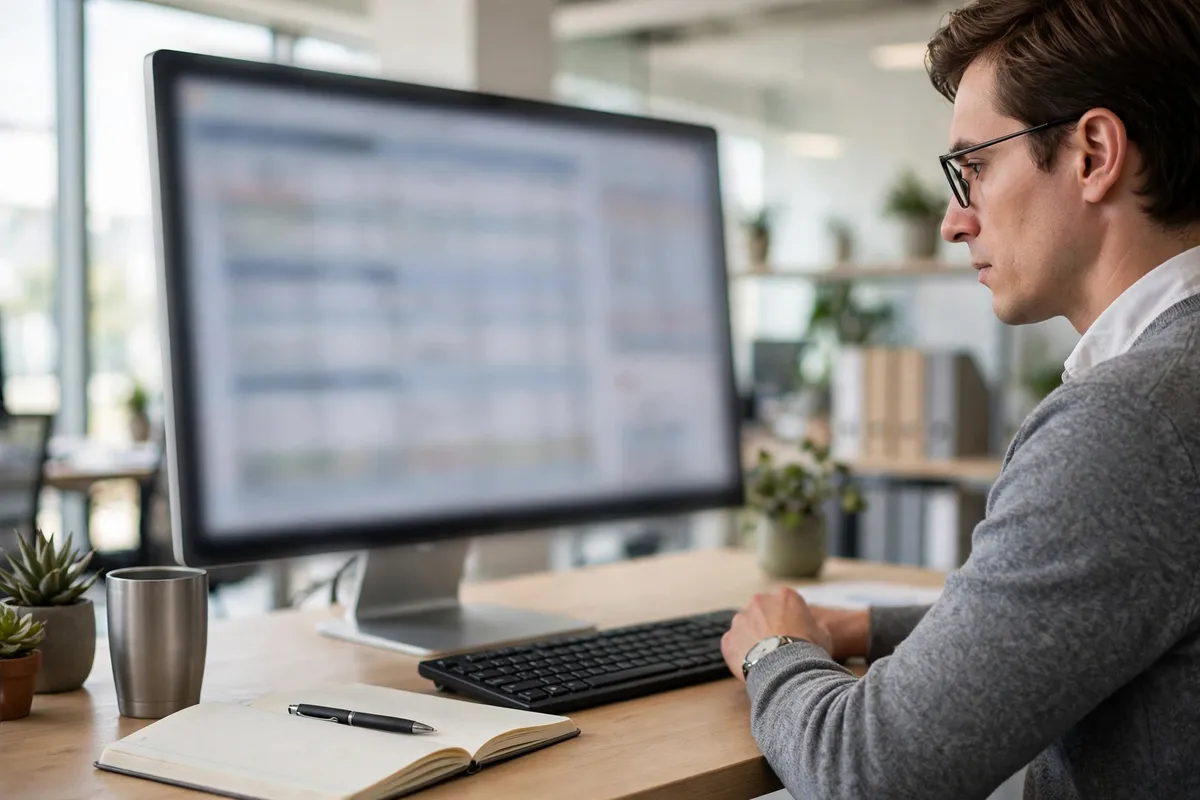 BancFirst statement to QuickBooks CSV — accountant reviewing imported transactions on screen