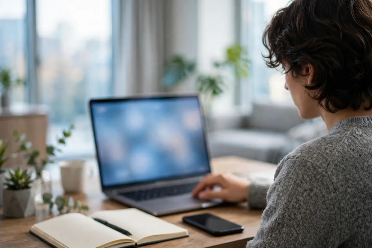 import Banco de Credito del Peru statement into Xero — person banking online on a laptop