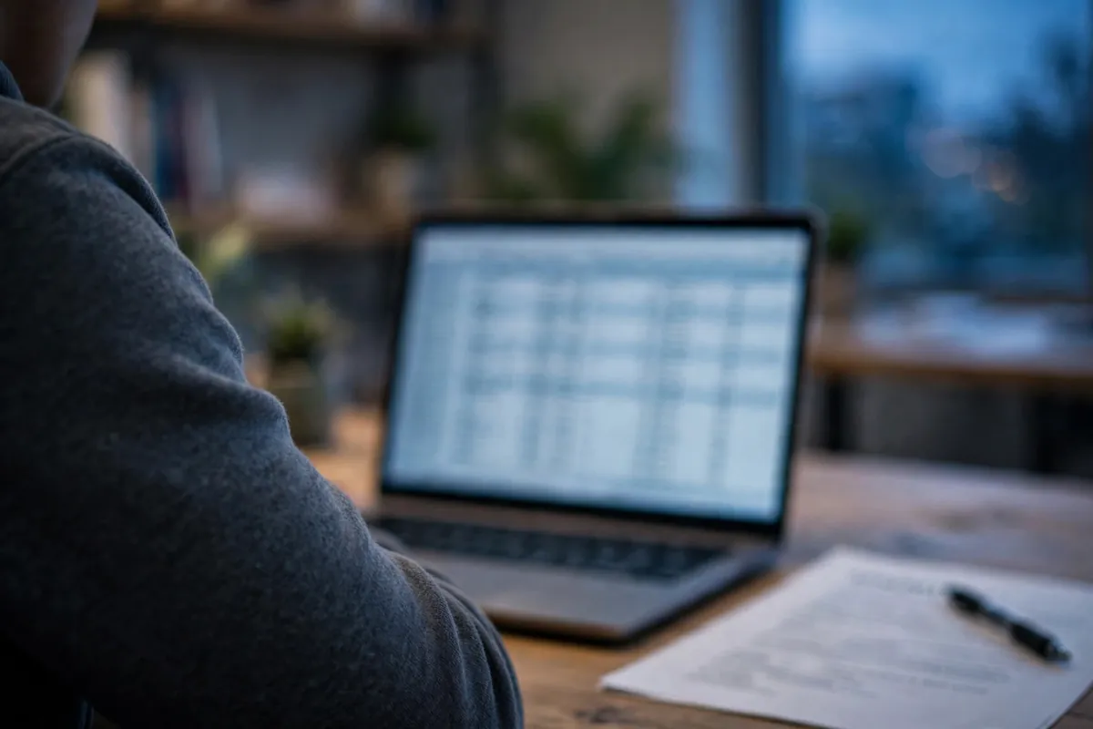 import Banco de Credito del Peru statement into Xero — reviewing a blurred spreadsheet