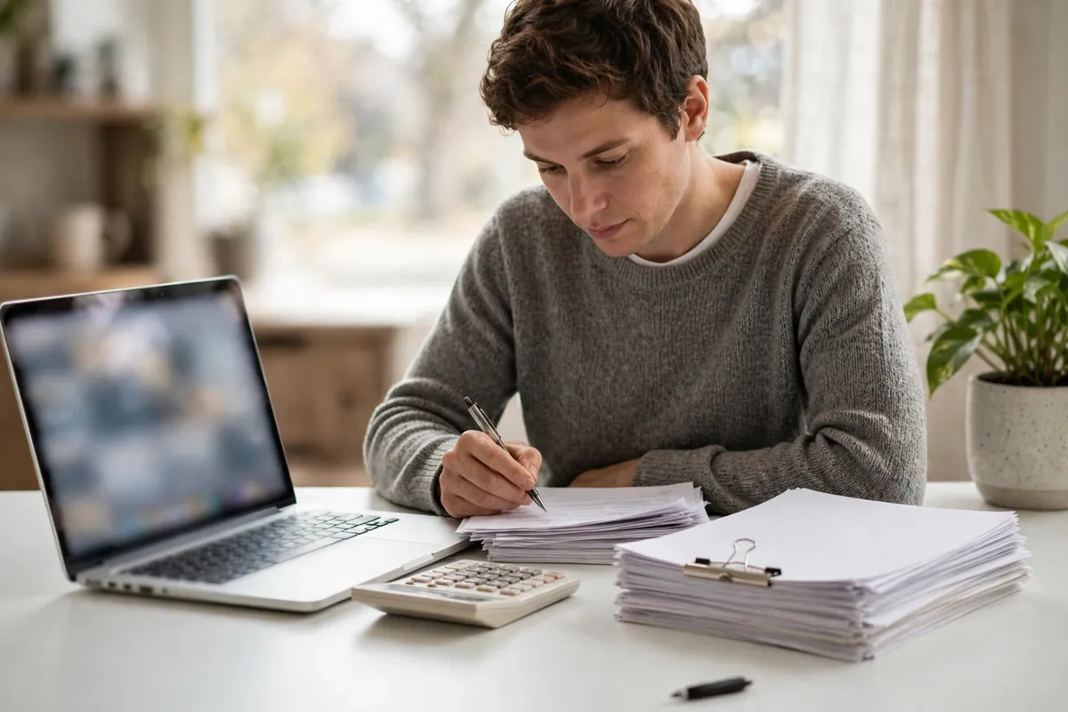 import Banco de Galicia statement into Xero — reconciling accounts at a white desk