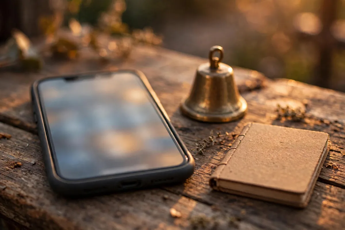 download Bank of Baroda statement — phone dial screen on a wooden table