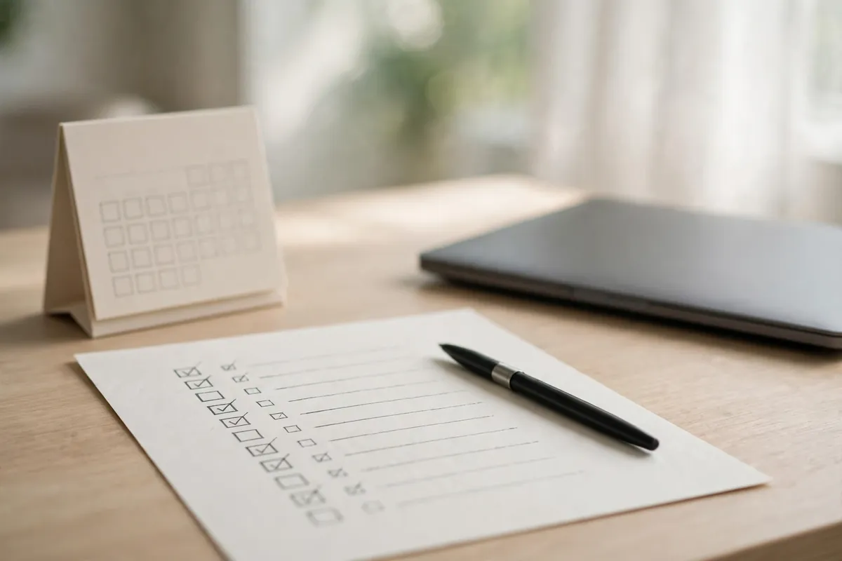 avoid duplicate transactions in QuickBooks Online — monthly bookkeeping checklist on a clean desk