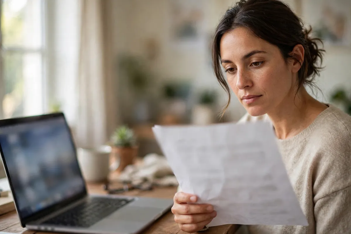 find duplicate transactions in QuickBooks Online — comparing a laptop screen with a printed statement