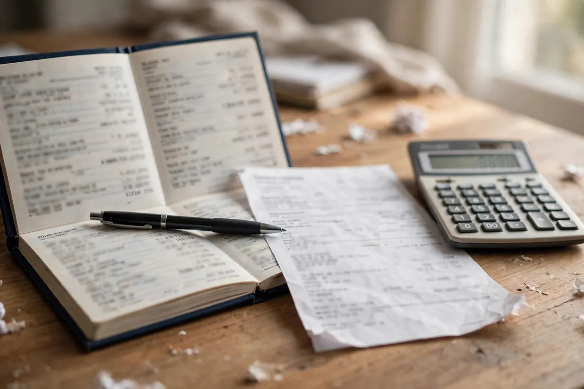 how to read an ICICI bank statement — passbook and calculator checking quarterly interest and TDS