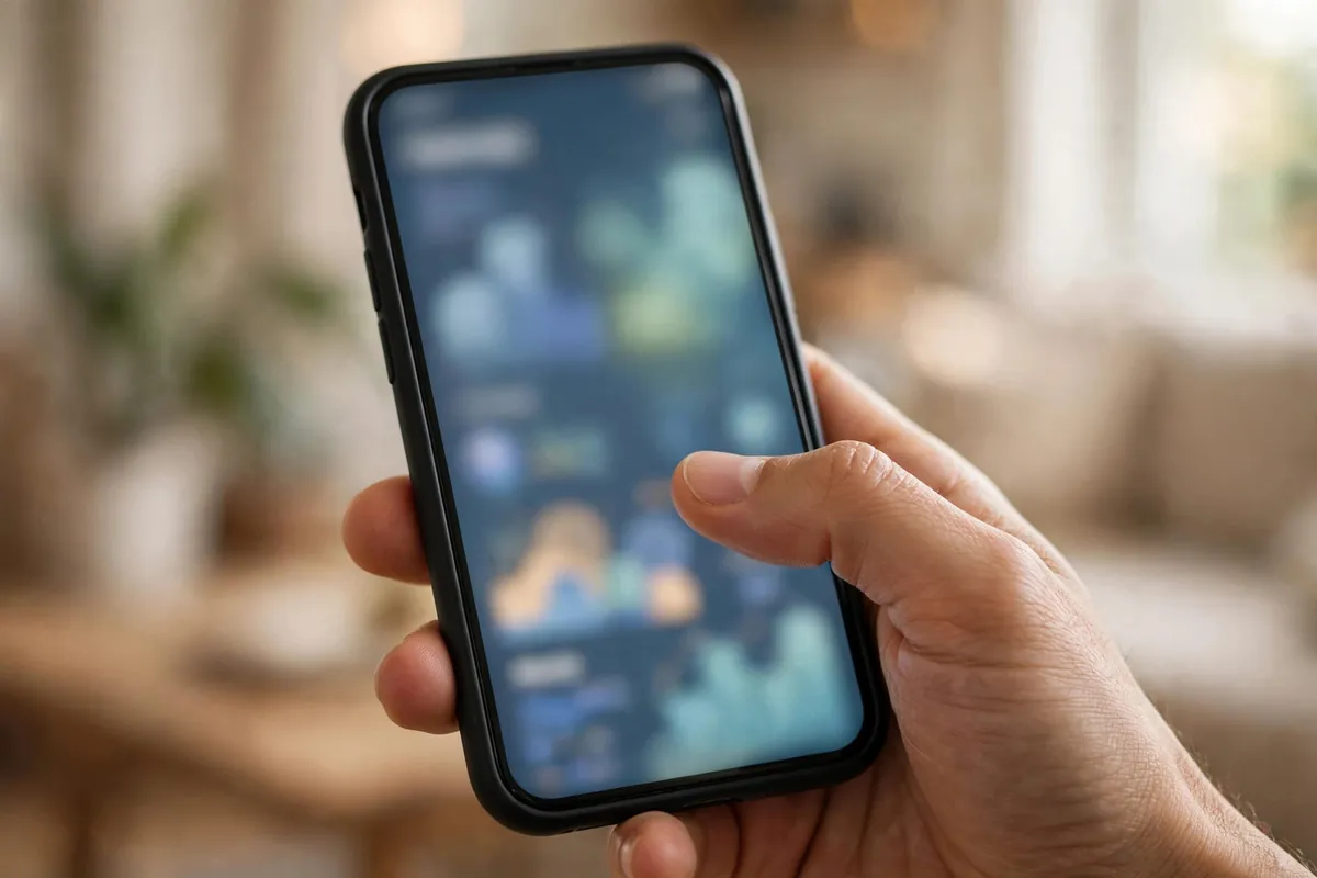 how to download your IDFC FIRST bank statement — tapping a banking app on a smartphone
