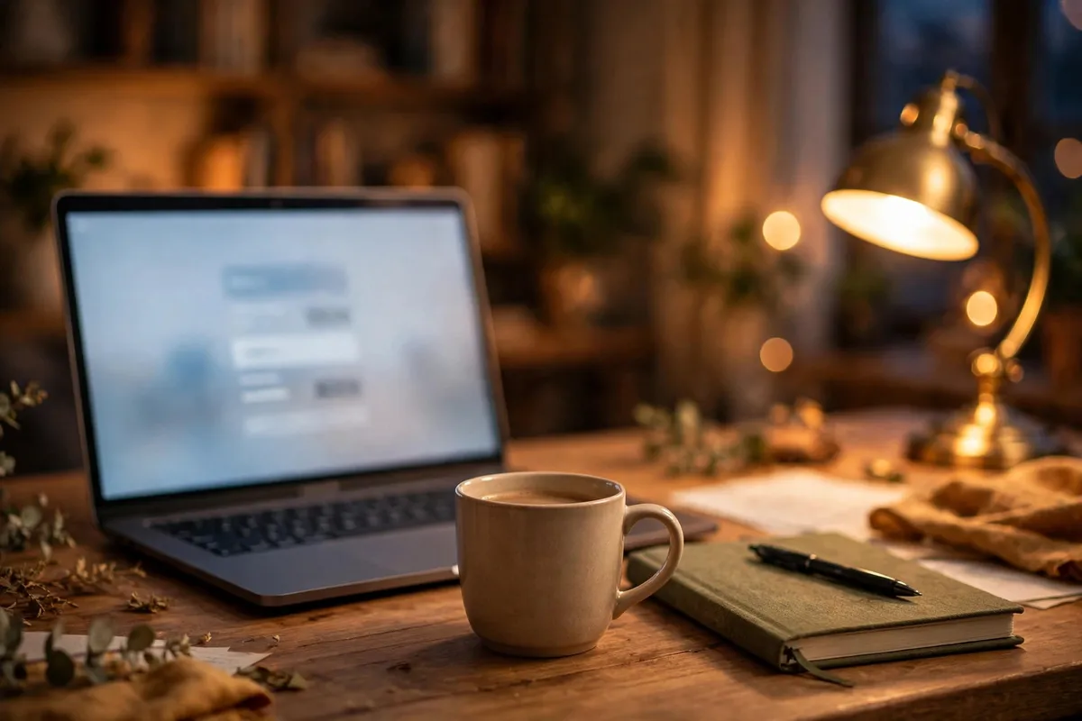 download kotak bank statement — person logging into net banking on a laptop at home