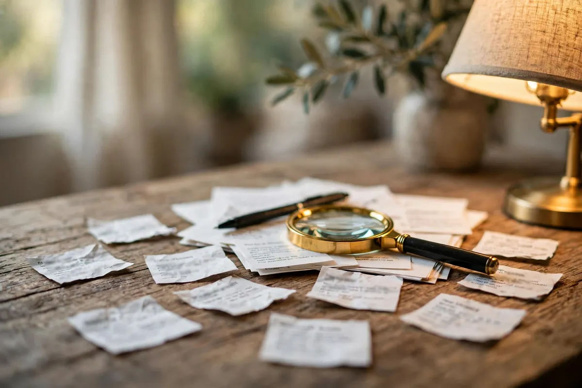 clean Paytm Payments Bank data for Xero — printed mini-statements with a magnifying glass