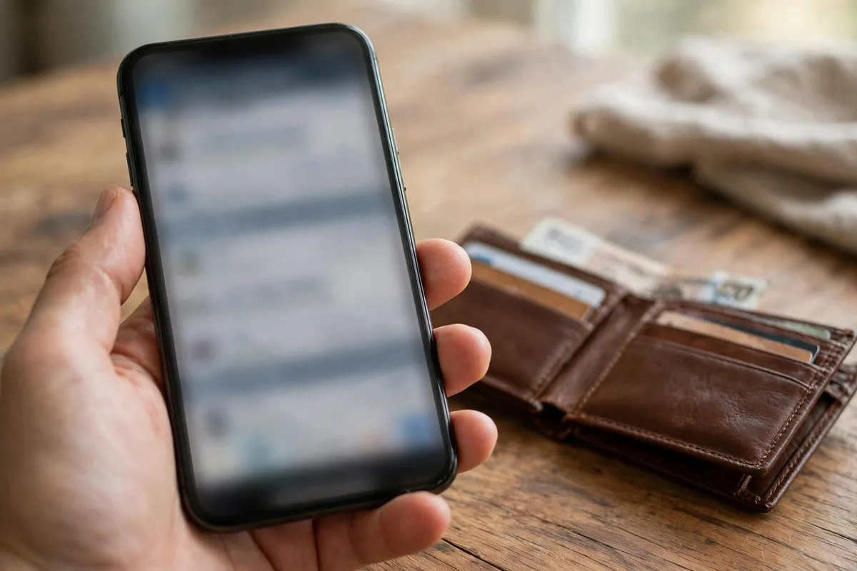 Paytm Payments Bank statement guide — close-up of a phone showing the transaction history